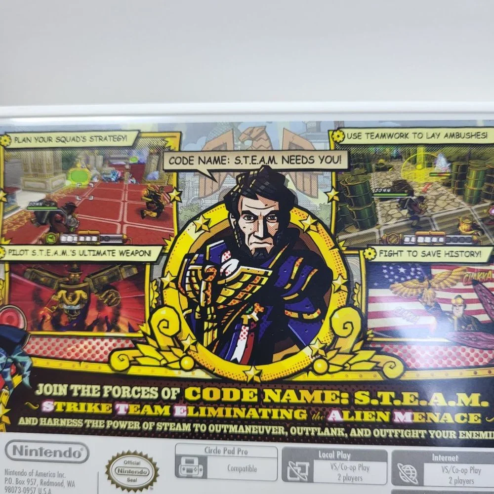 Code Name: S.T.E.A.M. Steam (Nintendo 3DS) Game w/Case‎